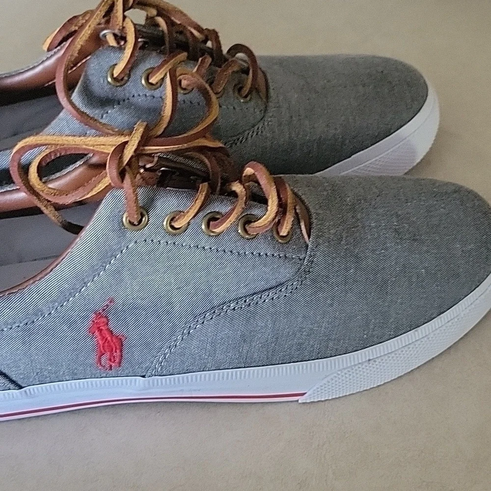 NEW! POLO BY RALPH LAUREN Vaughn Signature Pony Lace Up Sneakers 10.